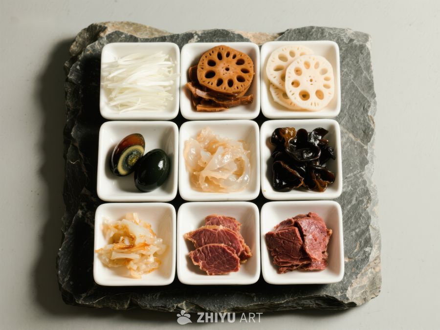 九宫格中式食材拼盘 574