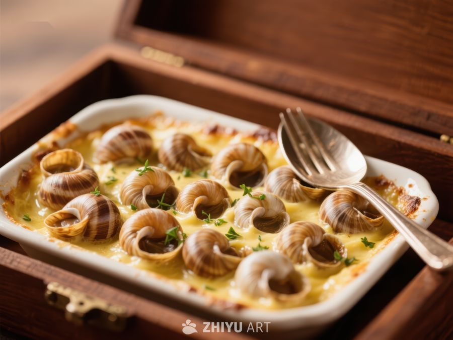 法式焗蜗牛美食特写 211