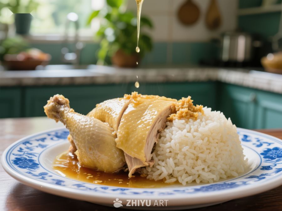 鸡肉浇汁配白米饭 366
