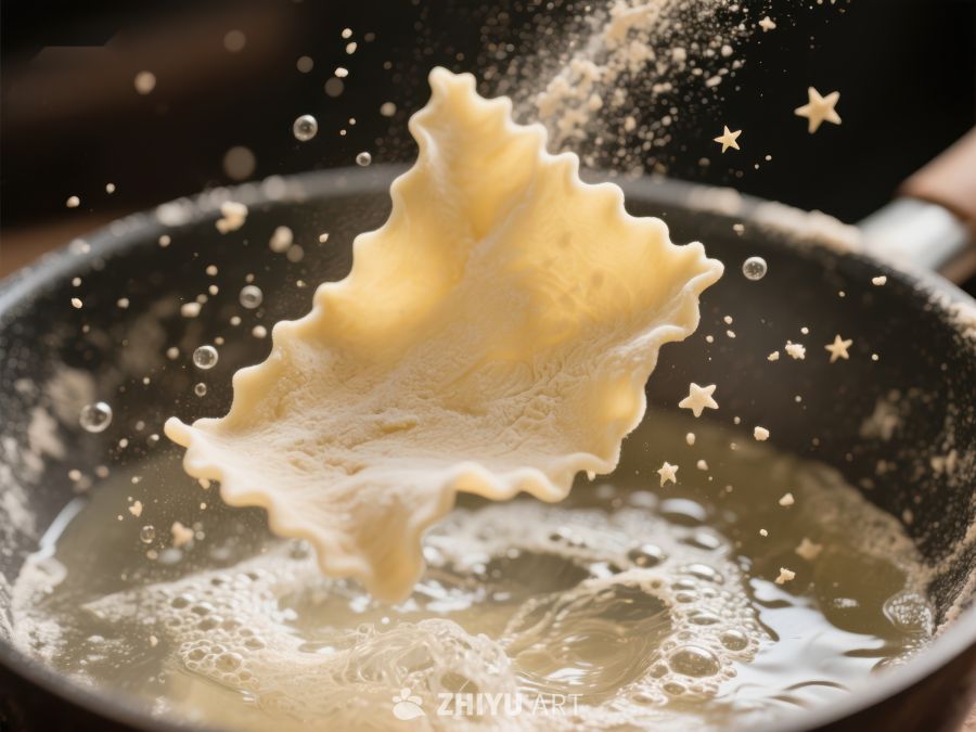 煮沸中的宽面条 1412