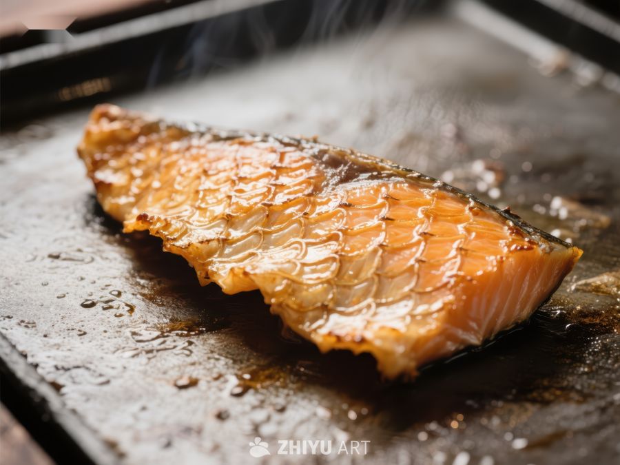 煎烤三文鱼，金黄酥脆