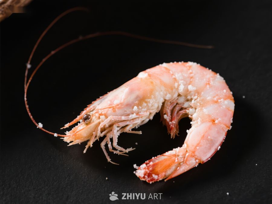 新鲜对虾特写