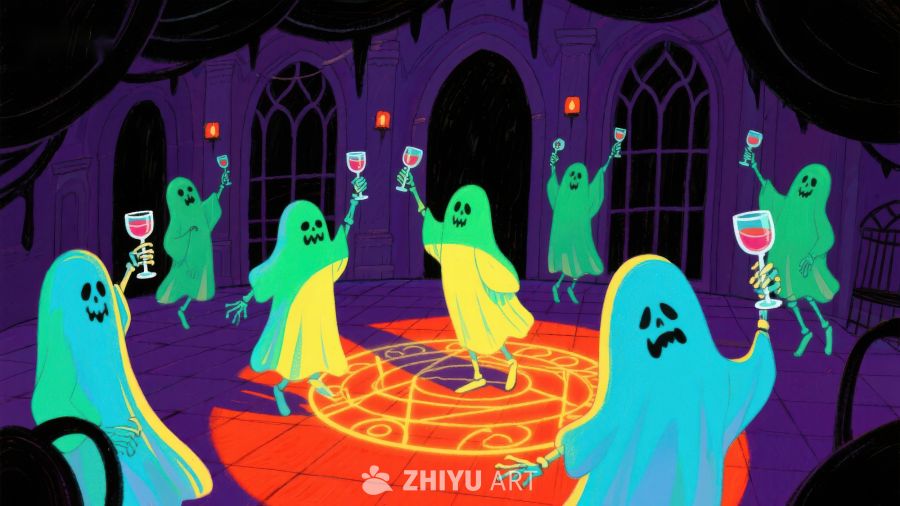 幽灵舞会：神秘古堡中的狂欢夜