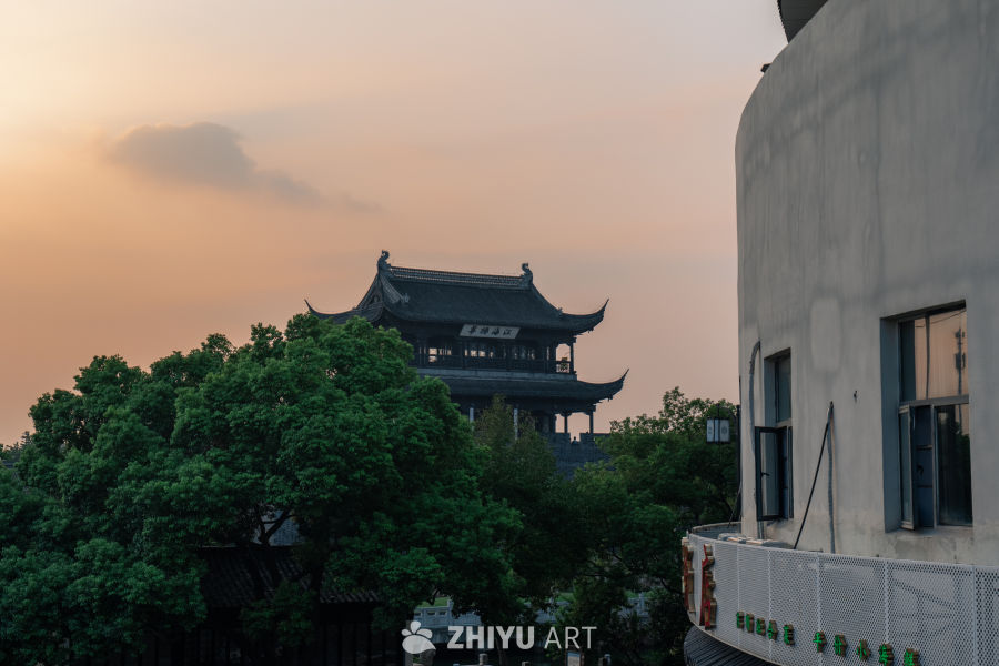 古建黄昏景