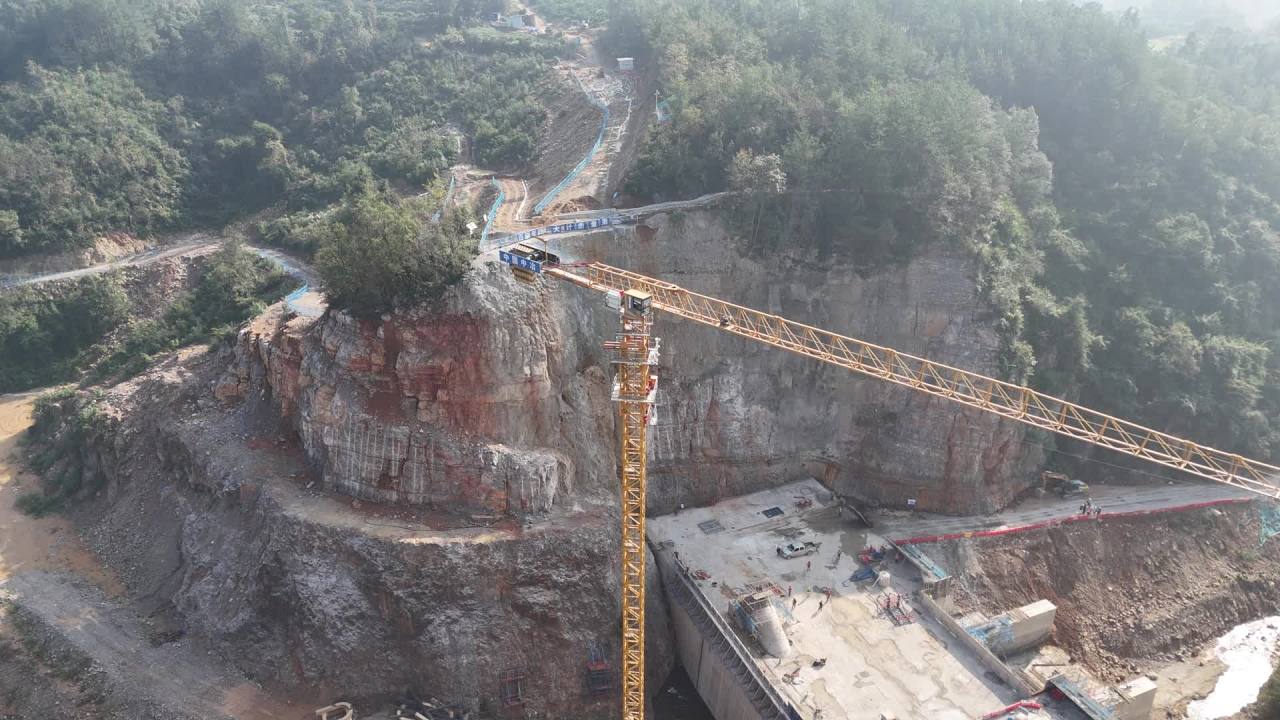 桥梁建设高空航拍