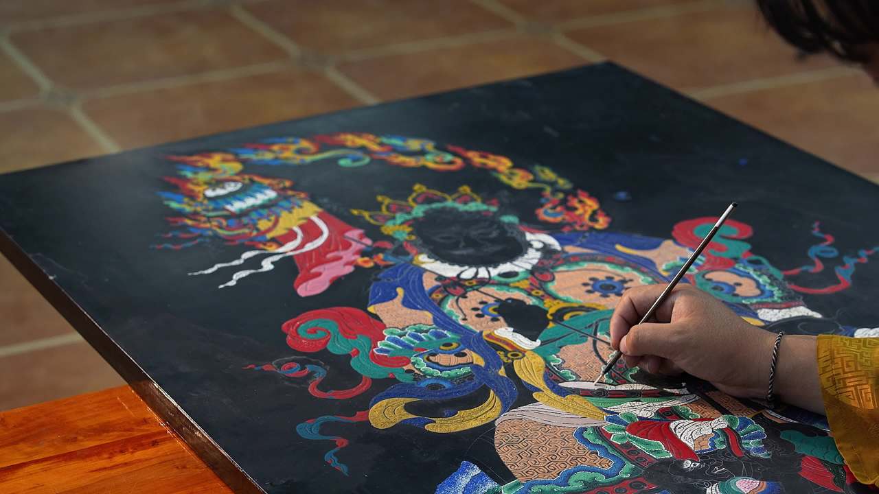唐卡漆画