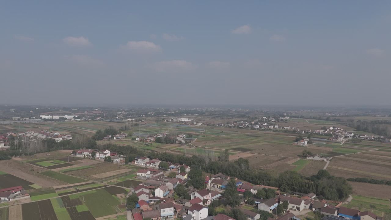 航拍乡村田园风光