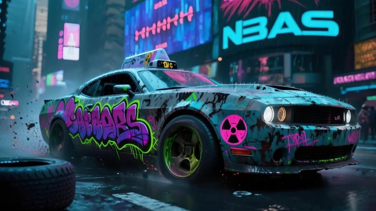 涂鸦跑车
