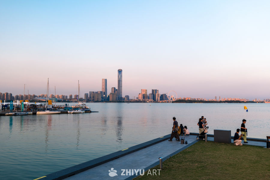 海滨城市黄昏