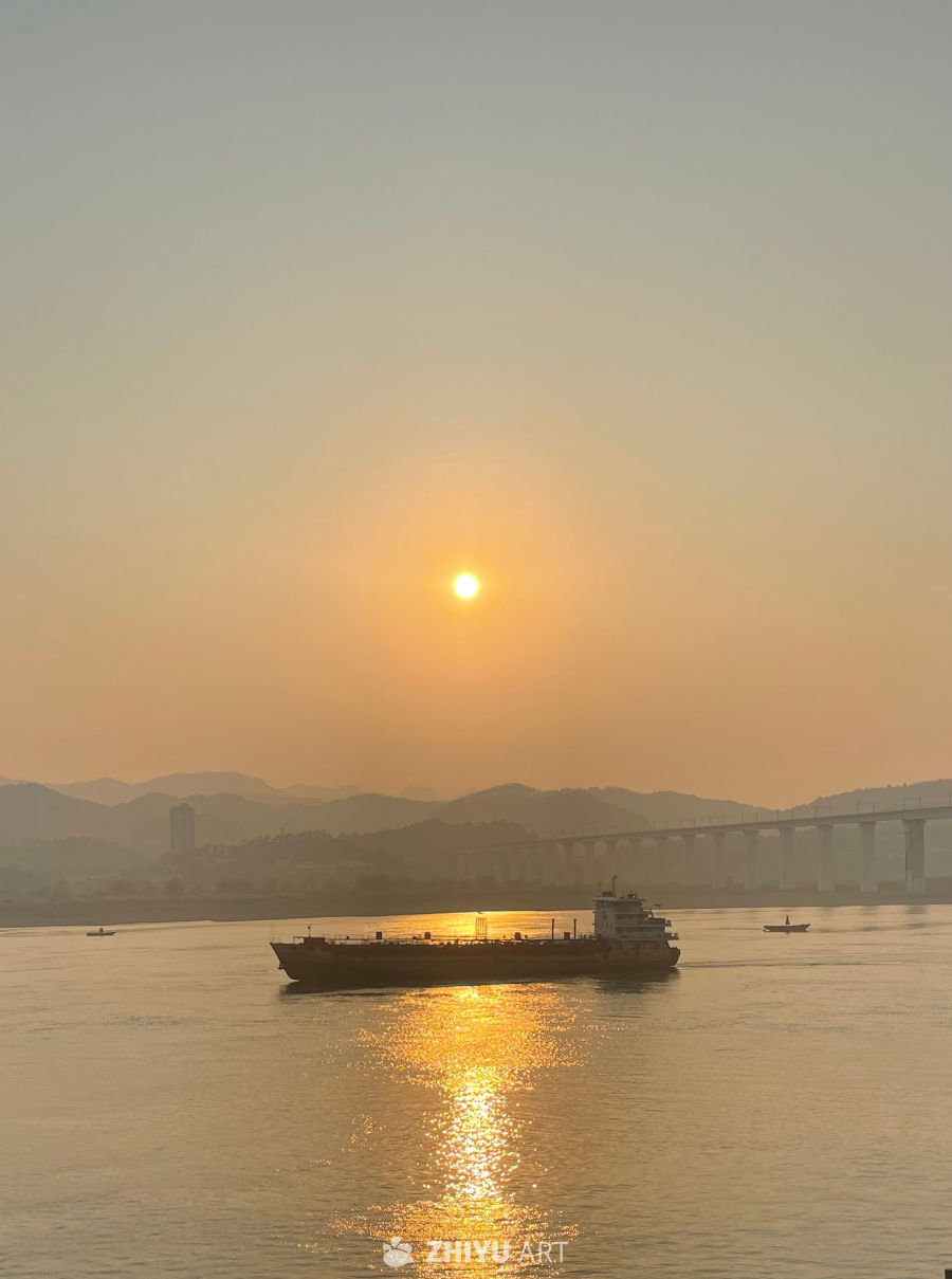 长江日落