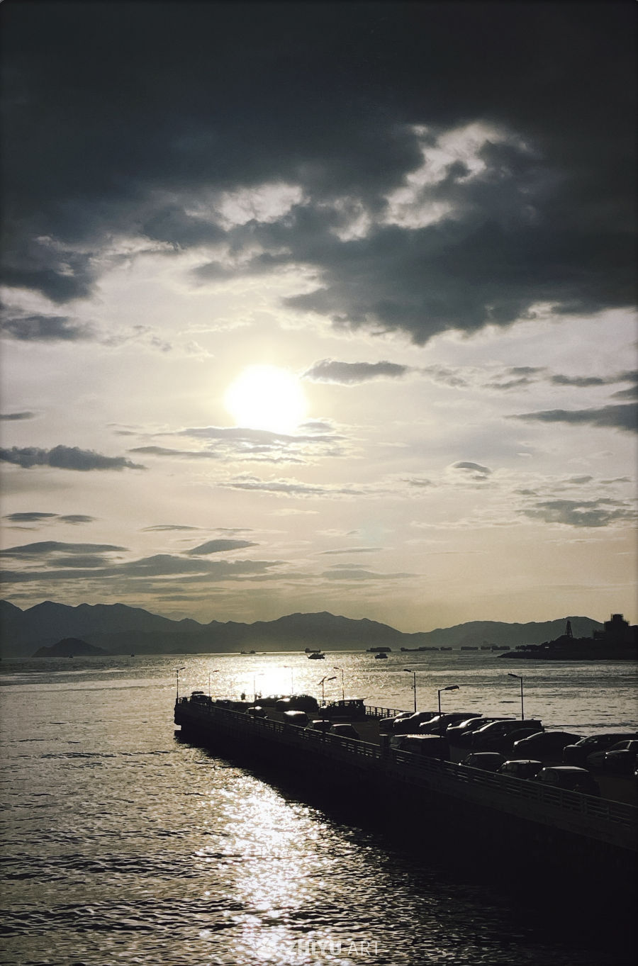 香港海湾日落