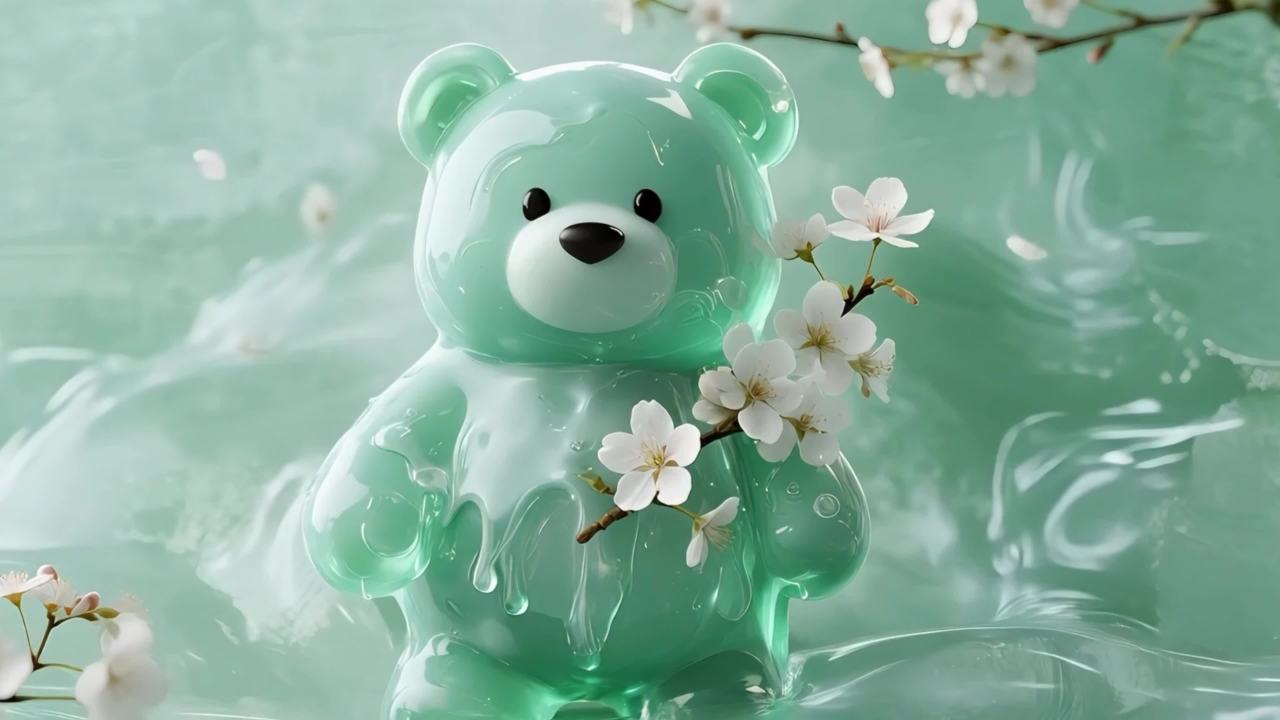 桃花小熊