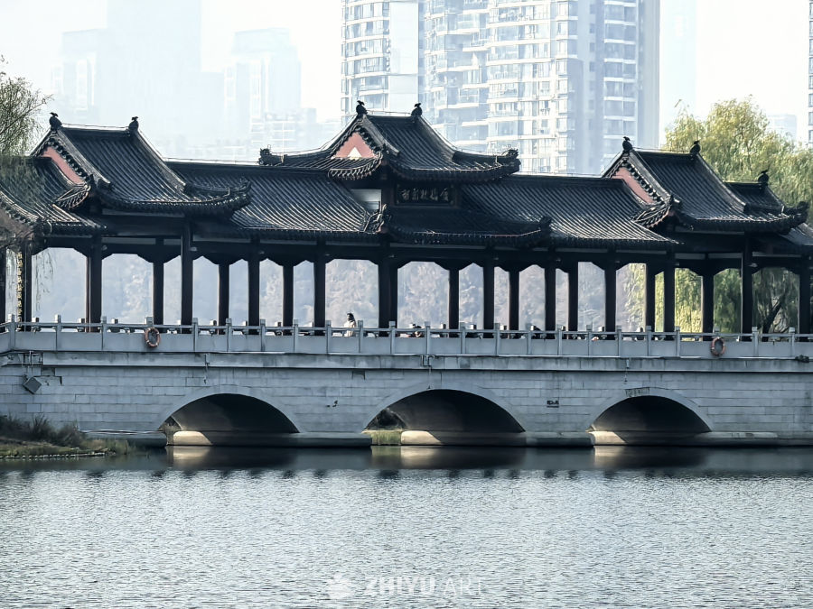 朦胧中的沙湖