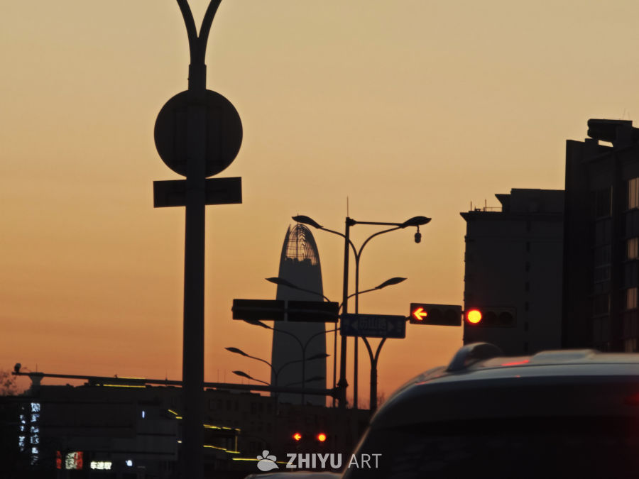 黄昏都市剪影