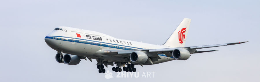 国航波音747飞行图