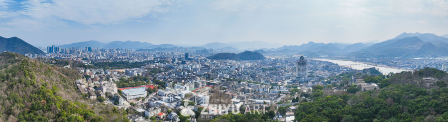 航拍浙江临海台州府城城区风光 4