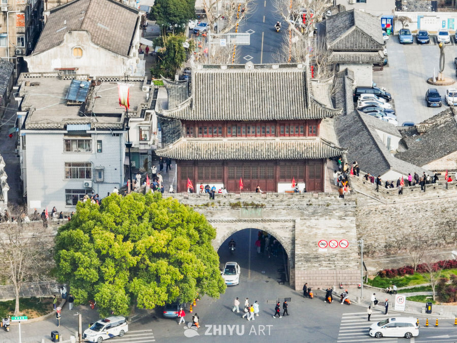航拍浙江临海台州府城城区风光 33