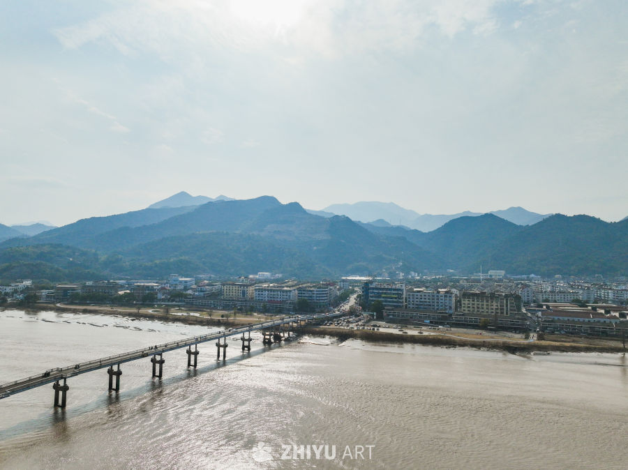 航拍浙江临海台州府城城区风光 42