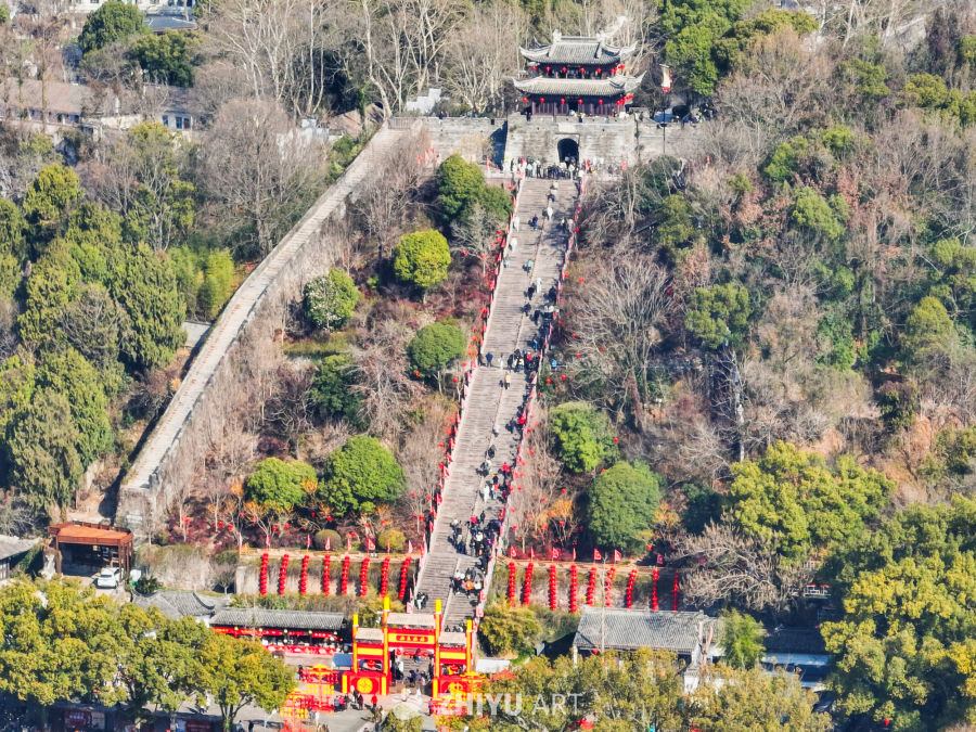 航拍浙江临海台州府城城区风光 47