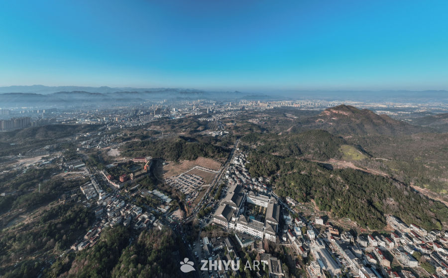 浙江台州天台县国清寺航拍全景 10