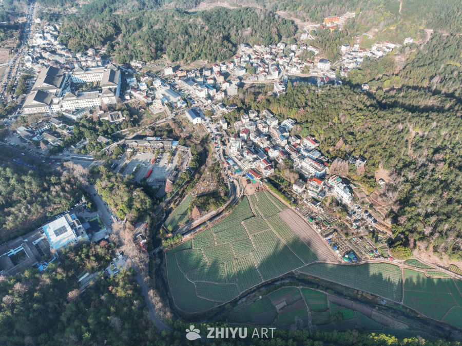 浙江台州天台县国清寺航拍全景 16