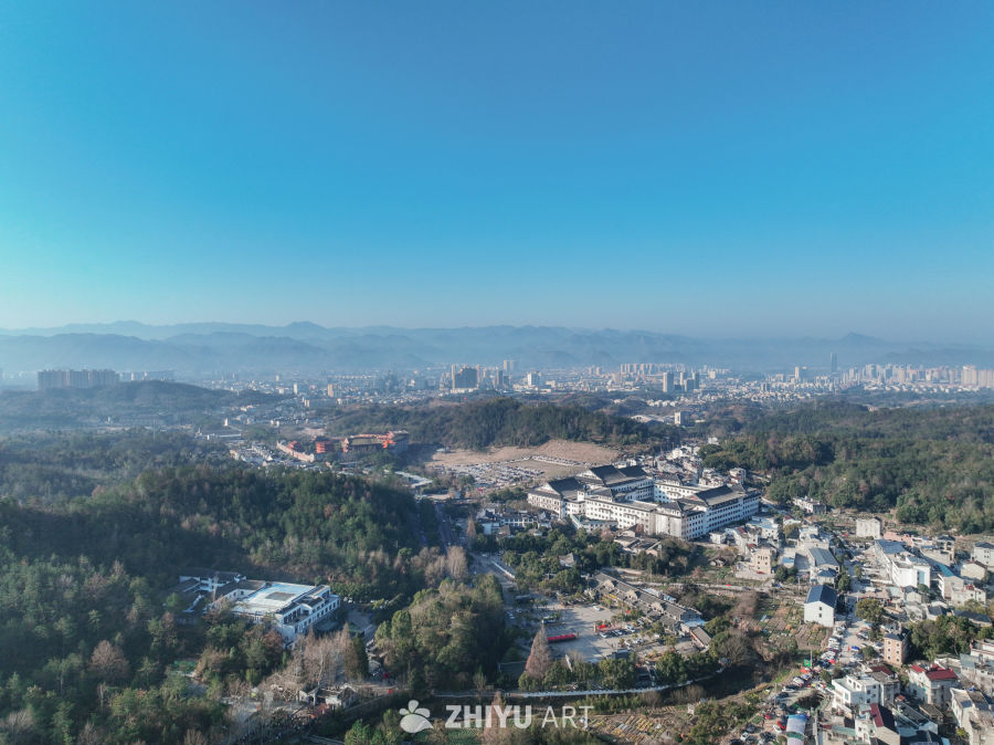 浙江台州天台县国清寺航拍全景 26