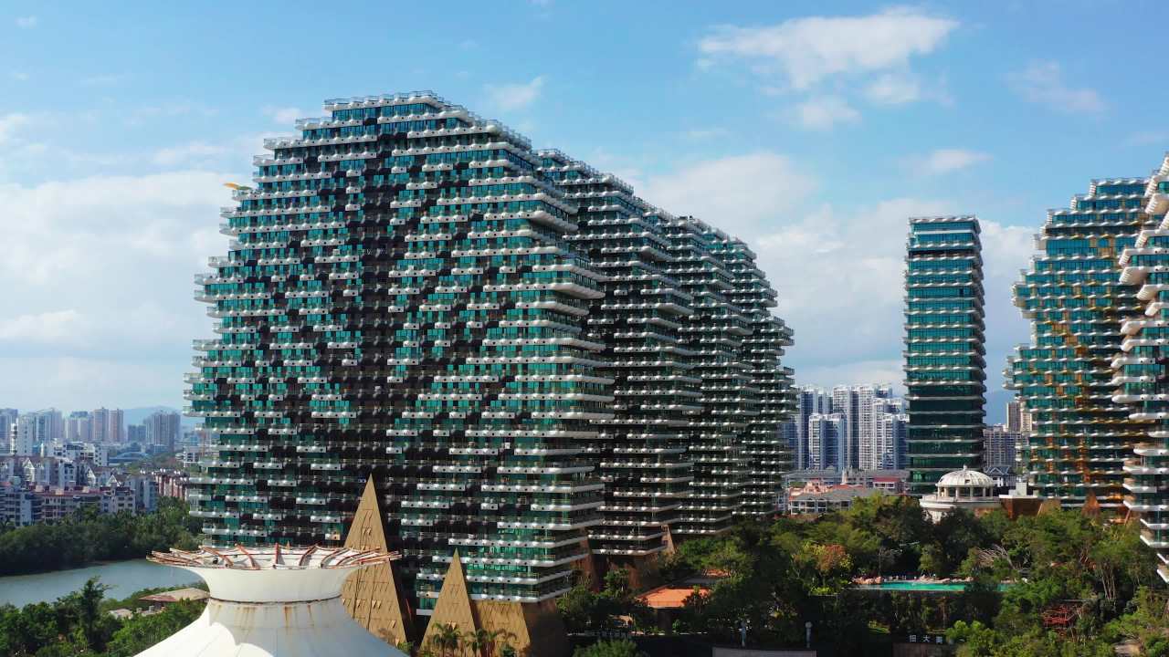 三亚大树公馆特色建筑鸟瞰 四