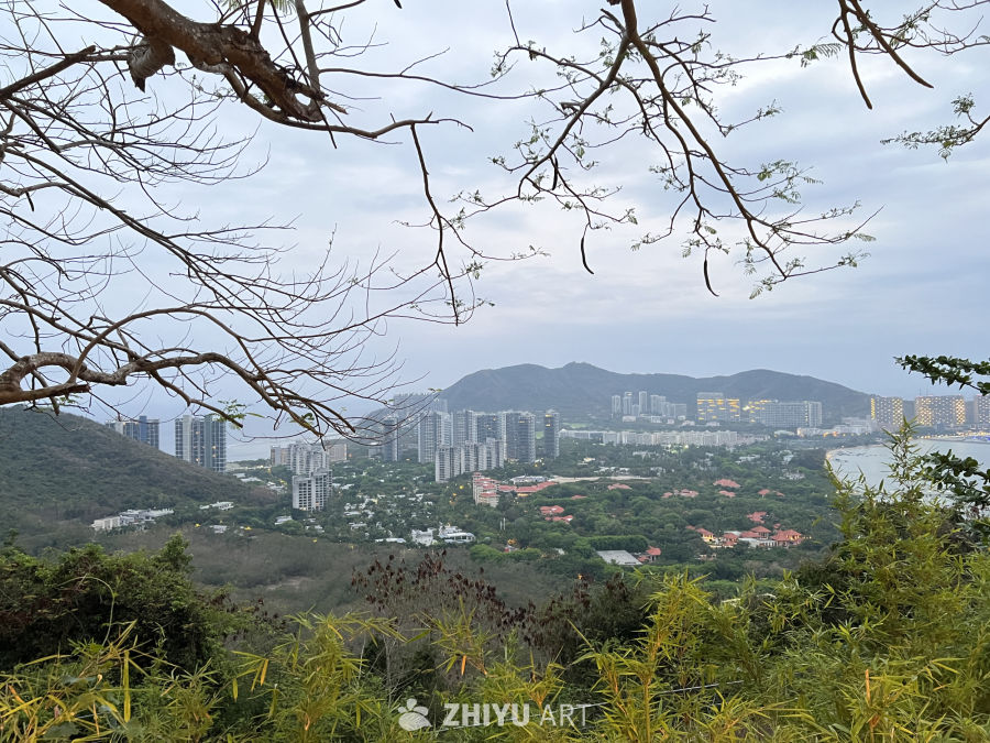 海滨城市黄昏景